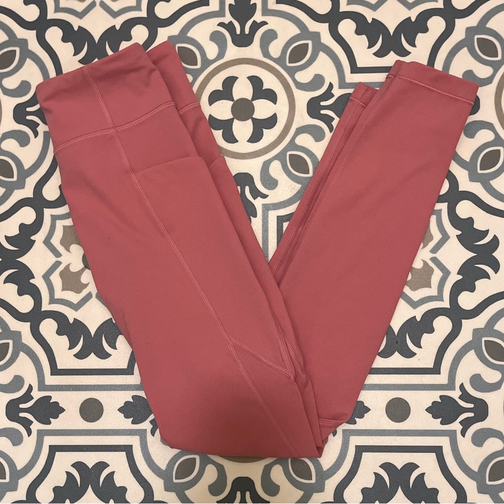 athleta girl pink leggings pockets 12